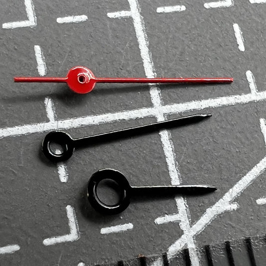 2er Set 11mm Schwarz Lackierte Zeiger für Miyota 2035 2115 2105 2305 Uhrwerk