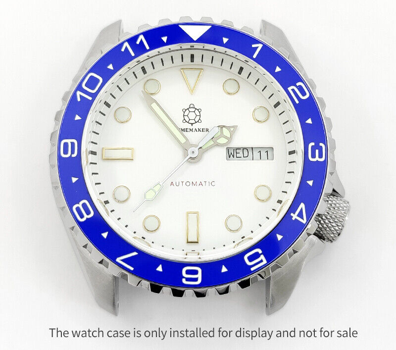 Green luminous watch hands set for NH15 NH36 movements, ideal for Seiko SKX007 SKX009 diving watches.