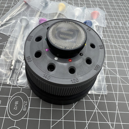 Bergeon 30081-S09 Swiss Made ergonomic screwdriver set with 9 precision tools for delicate watch repair tasks.