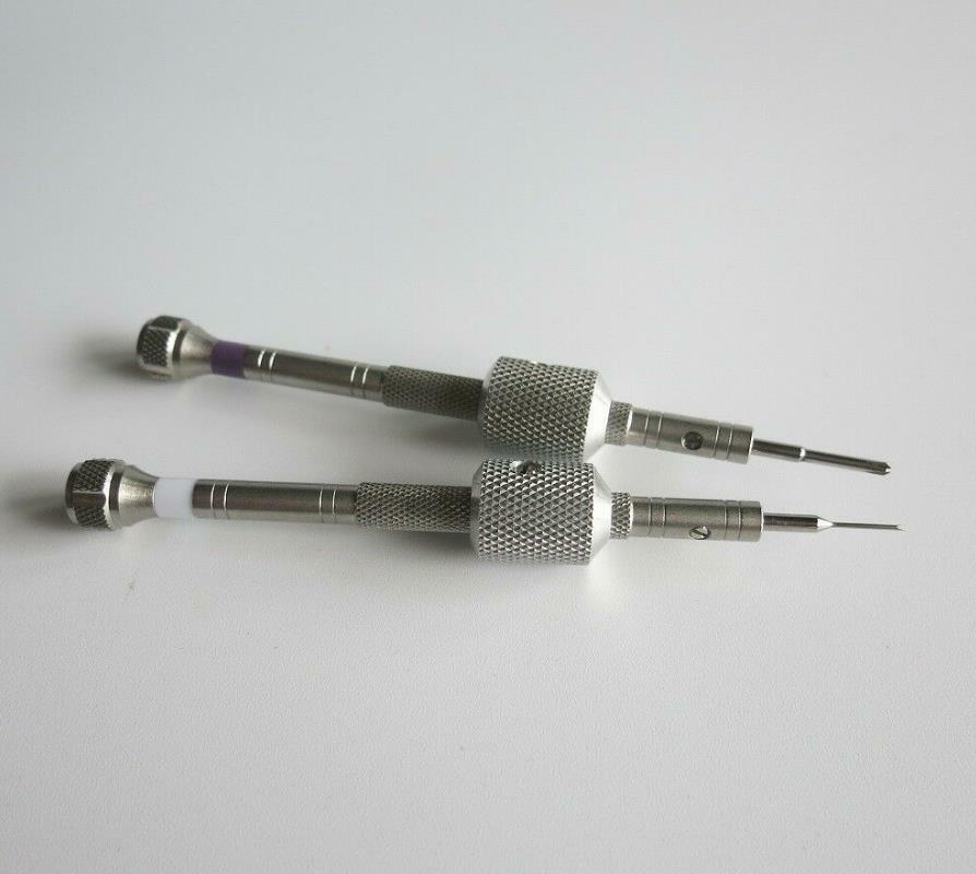 Watch Repair Set of 10 Screwdrivers with Weight Sleeves in Wooden Box