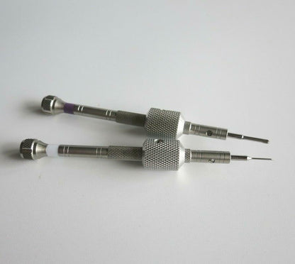 Watch Repair Set of 10 Screwdrivers with Weight Sleeves in Wooden Box