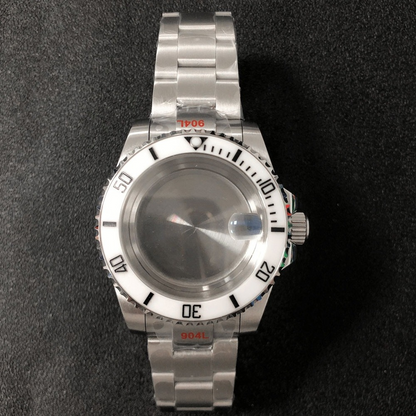 Montre 40 mm, boîtier en verre saphir, bracelet en acier 316L, compatible avec la NH35 japonaise 