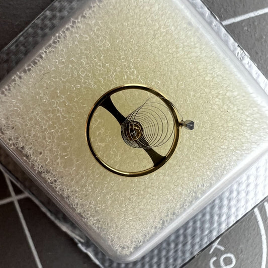 Balance wheel spare part compatible with Miyota 6T51 6601 movement, precision watch component.