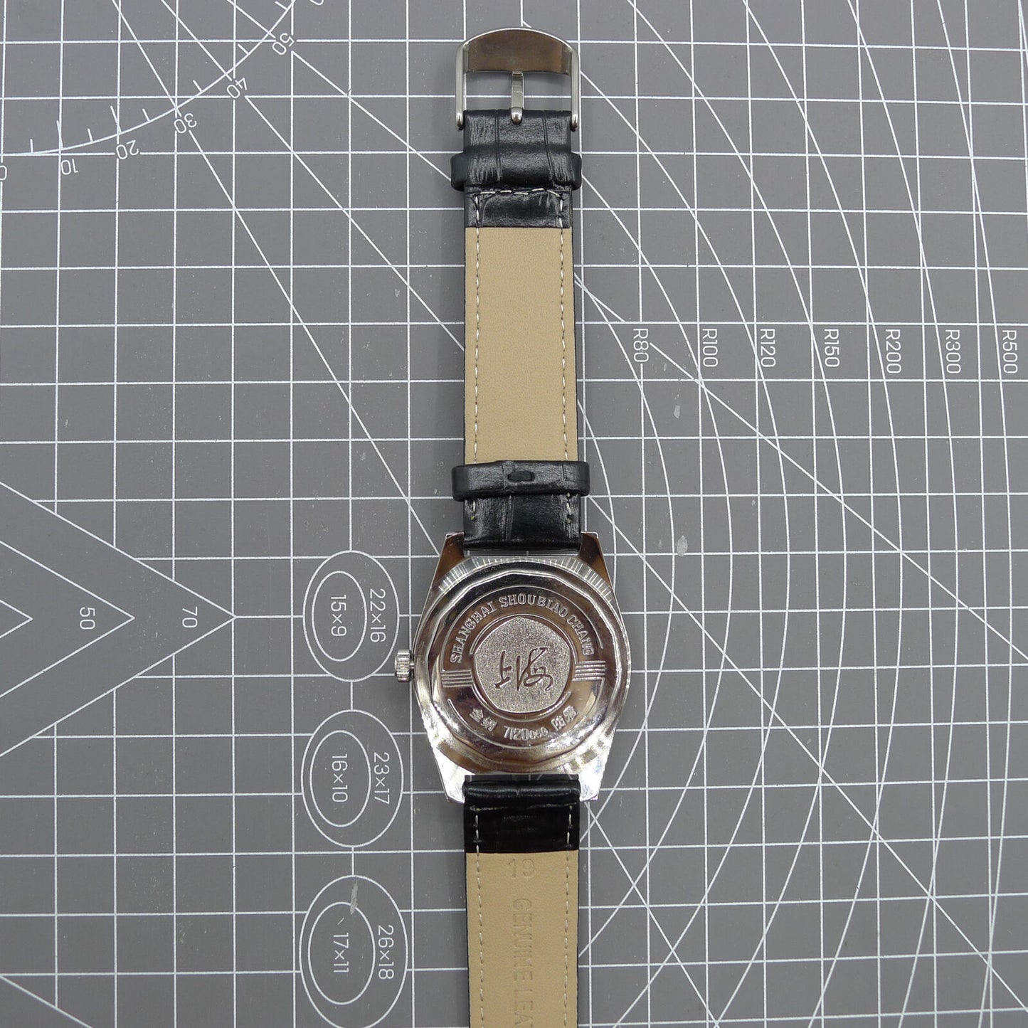 Shanghai Factory 37mm 7120 men's manual watch with shock-resistant design, classic style, and durable build.