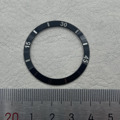 2 Stück 36mm schwarze Keramik Ziffern Lünette für Herren Damen Uhren