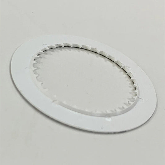 Yellow font date wheel for NH35 watch movement with white background, ideal for watch repairs.