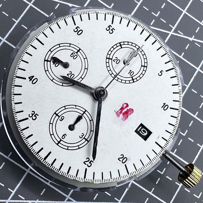 Dandong 7750 Mechanical Movement Date At 3 Small Second At 6/9/12