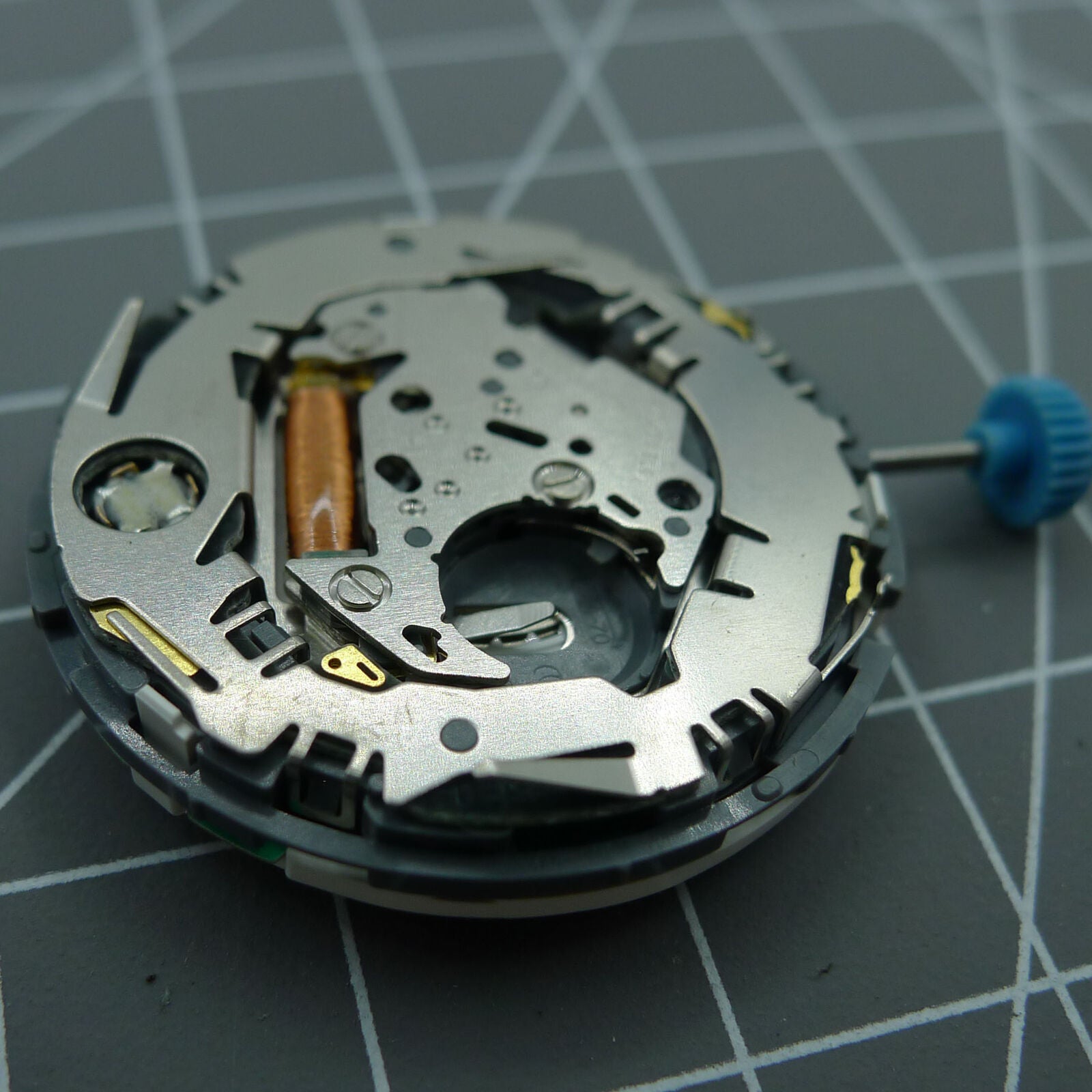 Japan Miyota 6N10 quartz watch movement with luminescent hands and date window at 3 o'clock