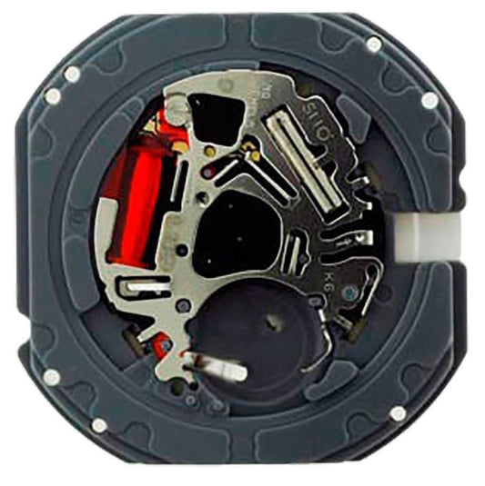 Hattori Epson TMI VJ43 quartz watch movement, Japan made, precise timekeeping for watch repairs.