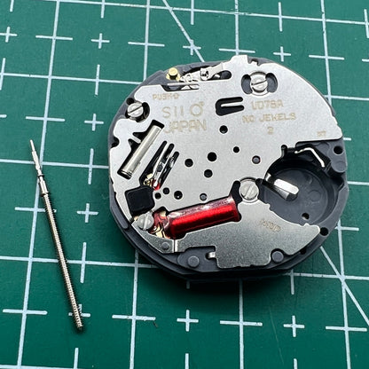 Hattori Epson VD78 quartz watch movement, Japan-made precision part for accurate timekeeping and repairs.