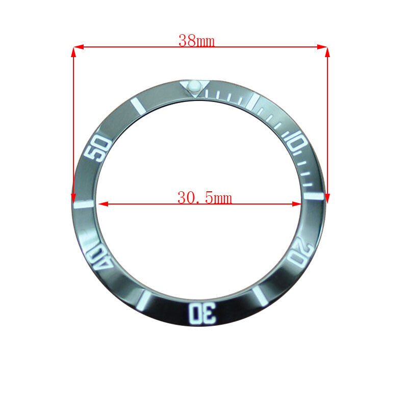 38mm ceramic GMT watch bezel for men's repair, durable and stylish accessory.