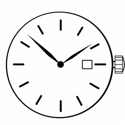 Ronda Quarzuhrwerk 1016 Swiss watch movement with date display at 3 o?clock, precision timekeeping.