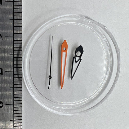 Aiguilles de montre 12,5 mm, vert luminescent, noir et orange, peintes en blanc pour NH35/36