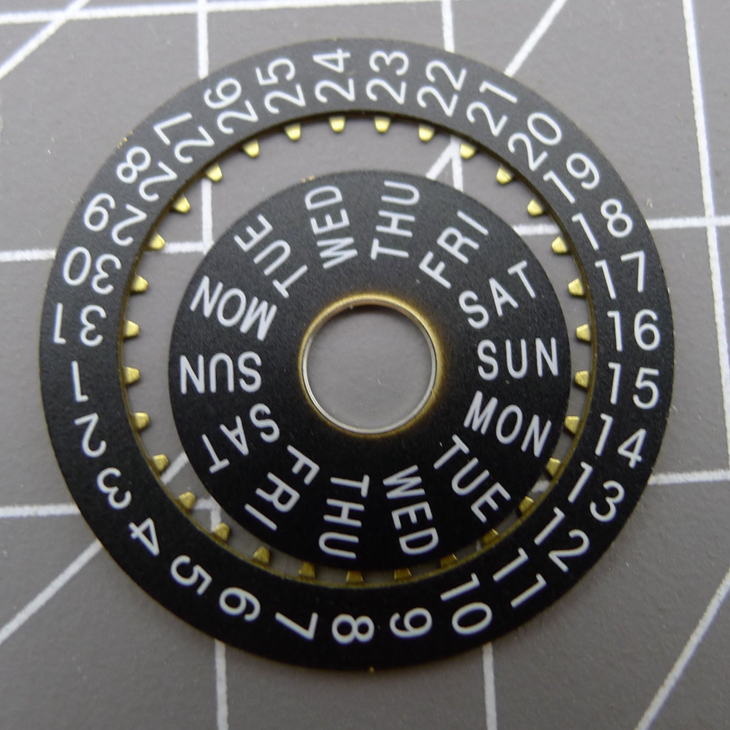 Pilot Datum Rad Wochenscheibe for China Dandong 7750 watch movement, precise date wheel replacement