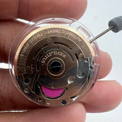 Mingzhu silver watch accessory with automatic mechanical movement, 6 hands, and small second, China made.