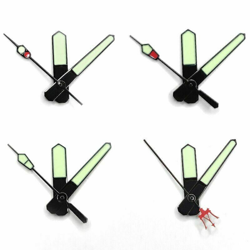 Green luminous watch hands set for SKX007 SRP Turtle series, perfect for precise time reading in low light.