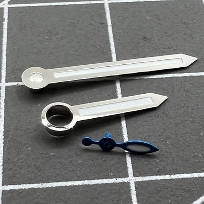 Silver Trim Arrow Shaped Green Lume Watch Hands for ST3600/ST3620/ETA6497/6498