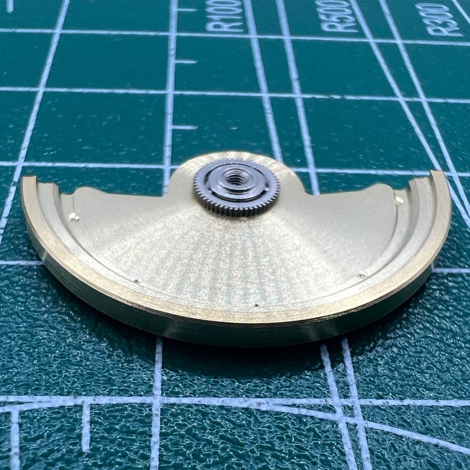 Golden Line Wave carved rotor oscillating weight designed for Miyota NH35 NH36 watch movements.