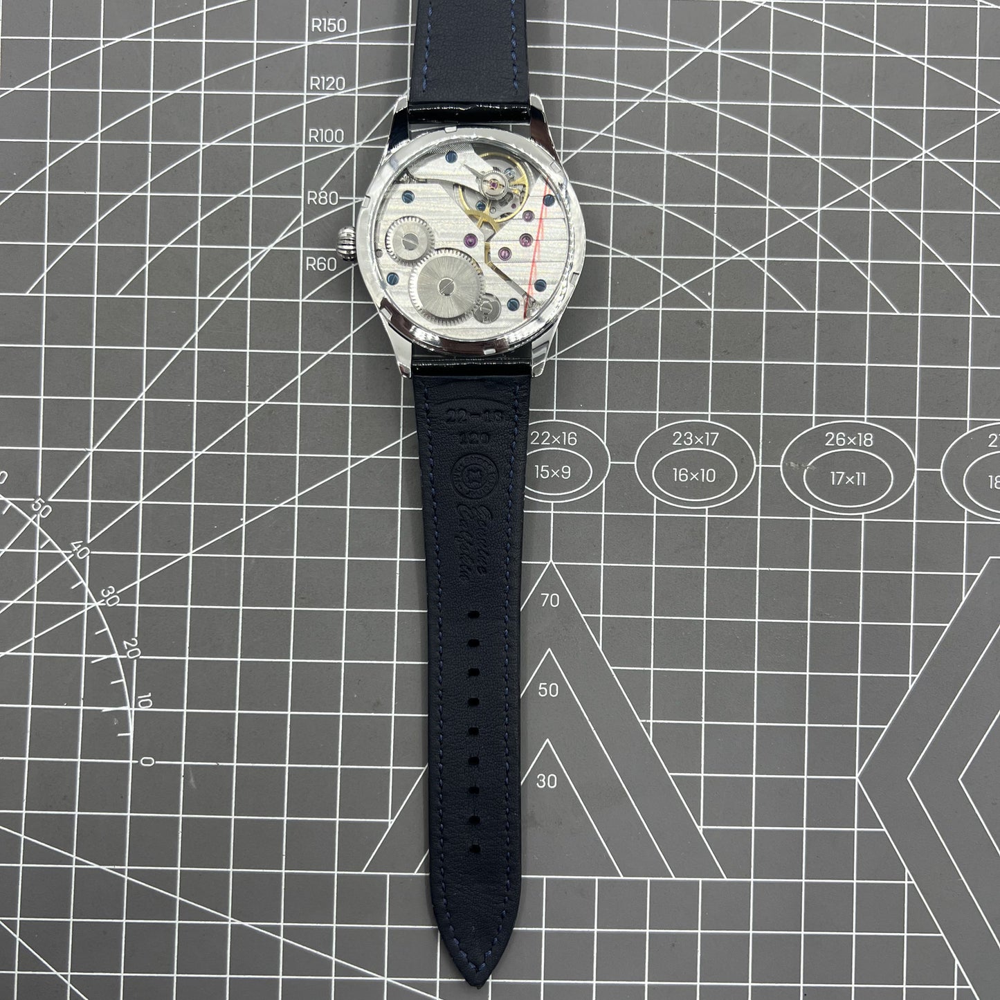 42mm Herrenuhr Mechanisches Uhrwerk Seagull ST3600 Weißes Zifferblatt Handaufzug