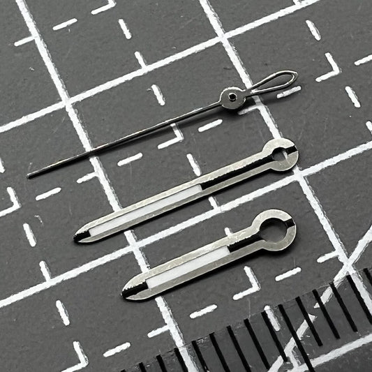 Set of silver trim watch hands for ETA 2824 2834 2836 2846 movements, precision-crafted brand accessory.