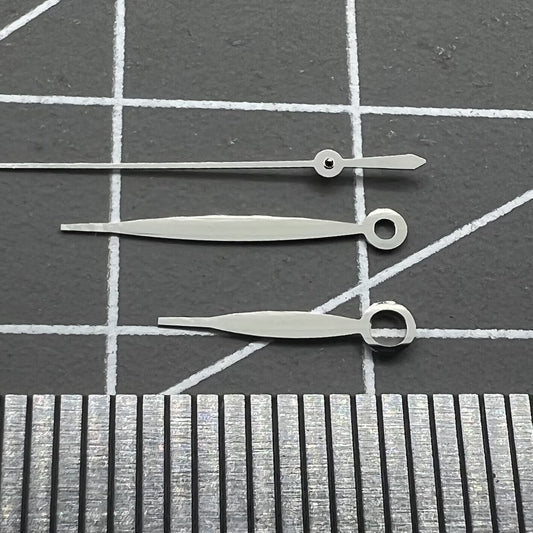 Silver 8x11.5x11.5mm watch hands for ETA 2892, 2836, 2824 movements.