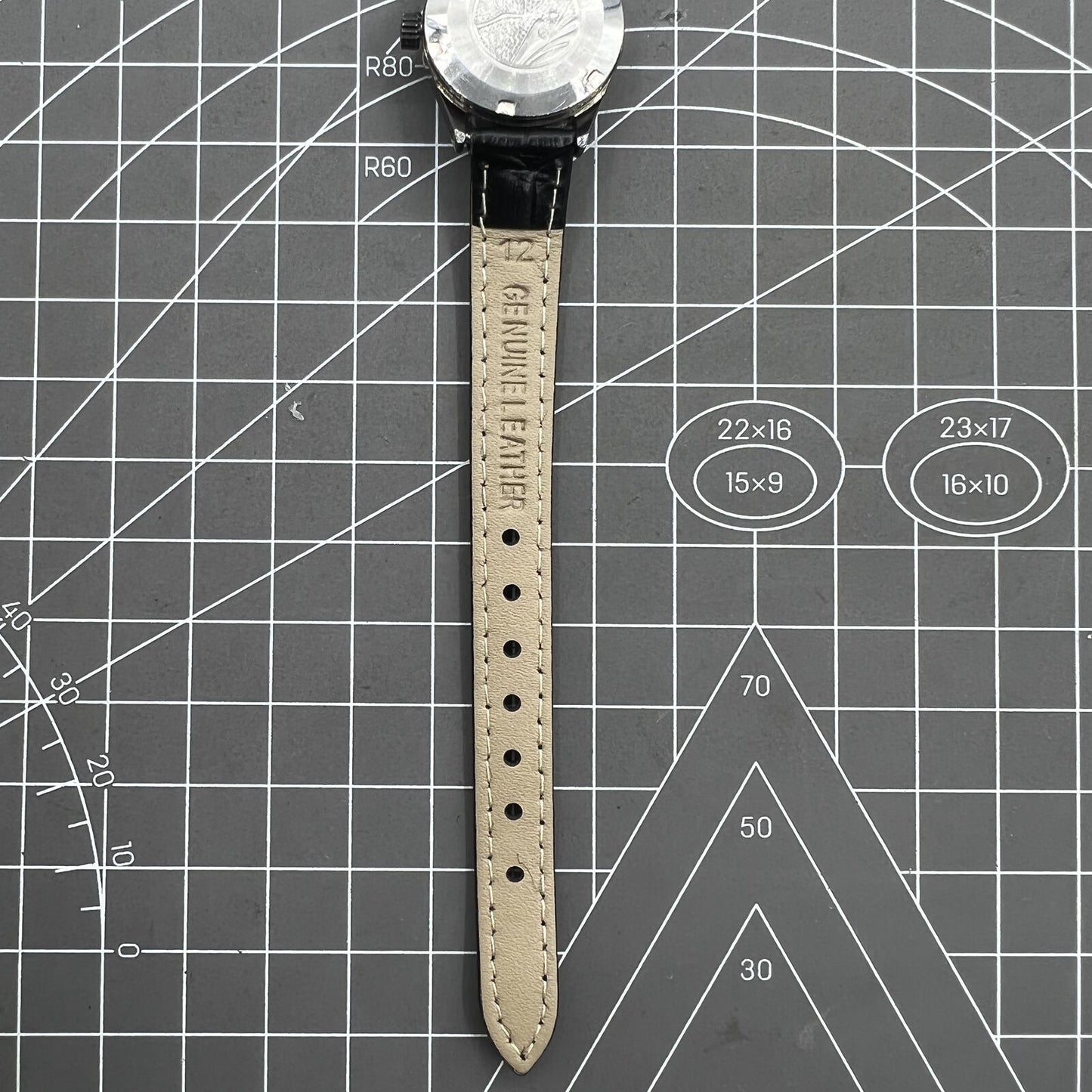 27mm Tianjin Seagull ladies watch with manual movement, gold nail markers, elegant black dial by Seagull.