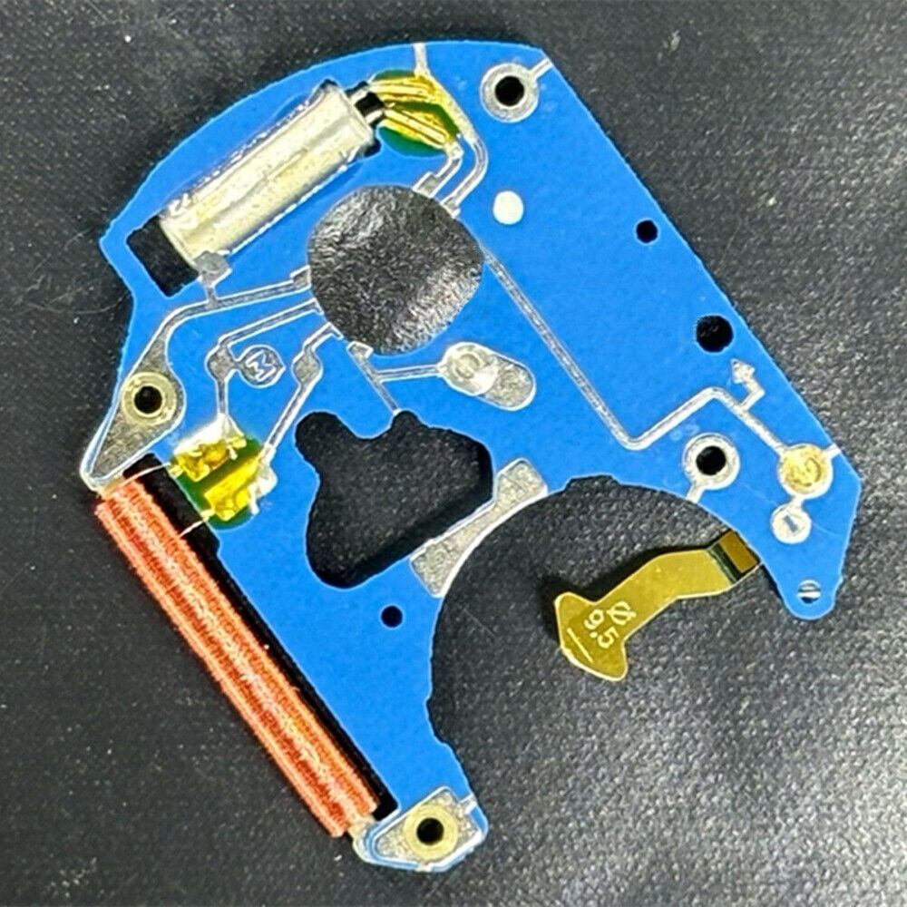 Blue circuit board for ETA 955.114 quartz watch movement, precise replacement part by ETA.
