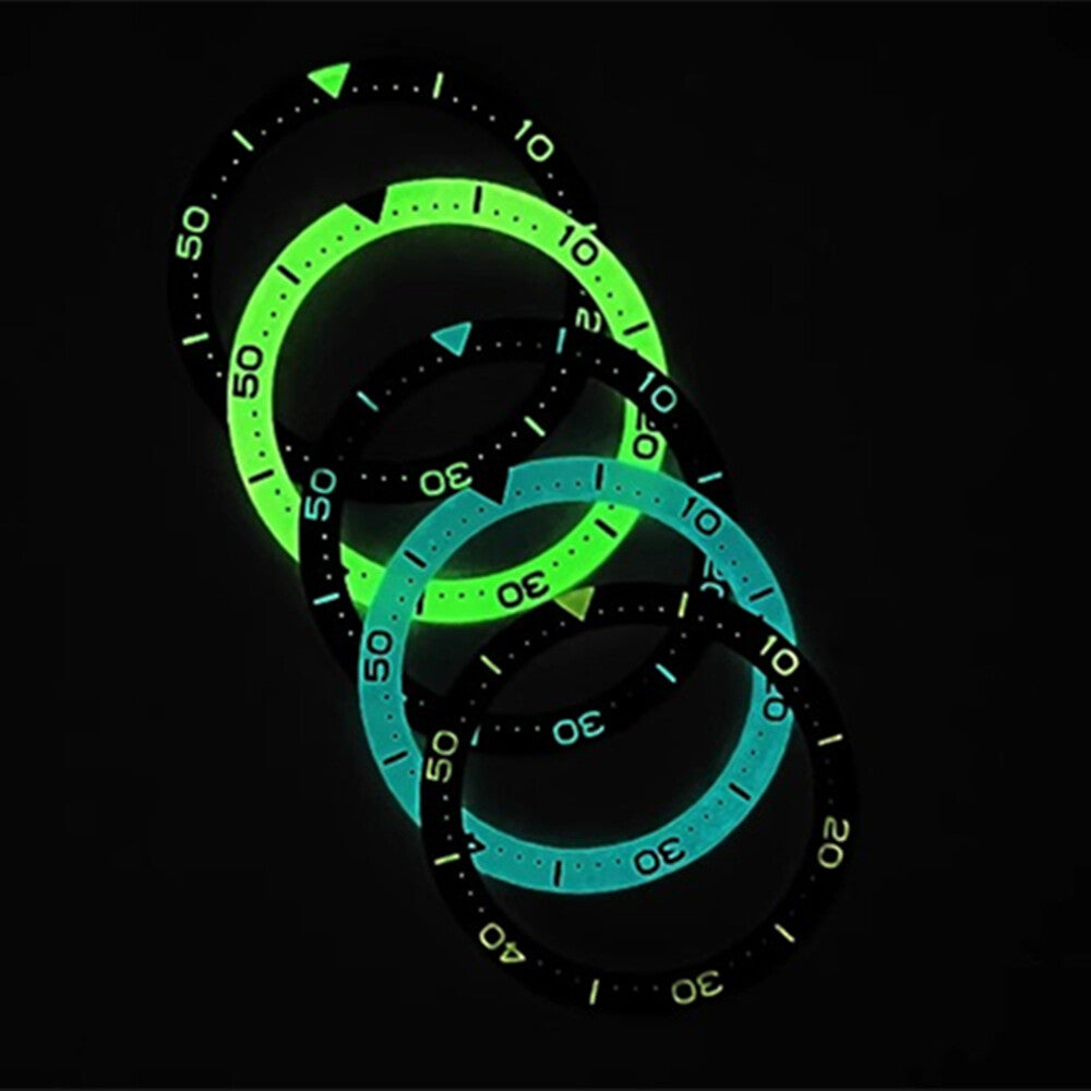 40,3/32,8 mm C3/BGW9 Grün/Blau Lume Tauchen Flache Uhr Lünette Einsatz Uhr Teil