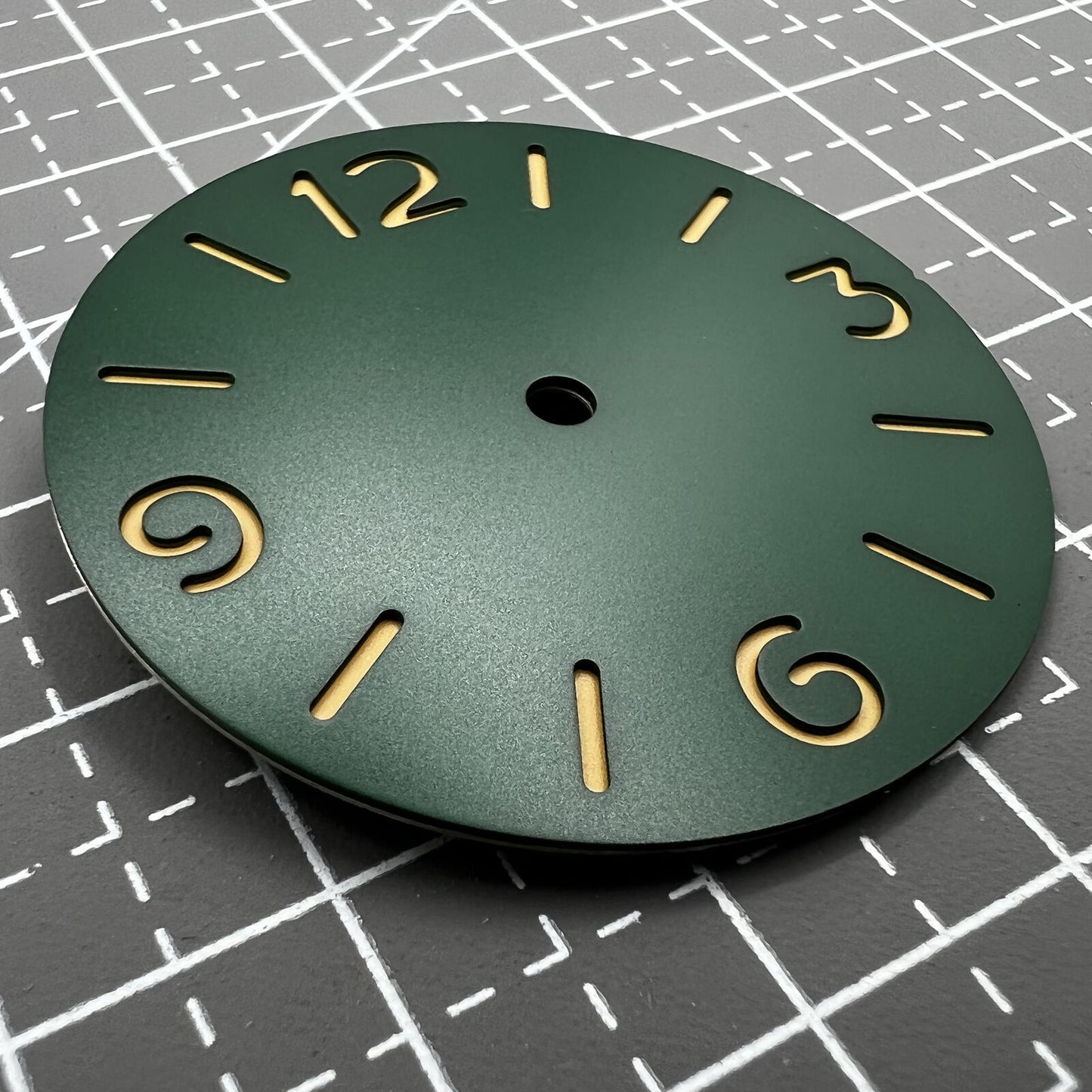 Green luminous watch dial for ST3600 ETA6497/6498 movement, offering enhanced nighttime readability and stylish design.