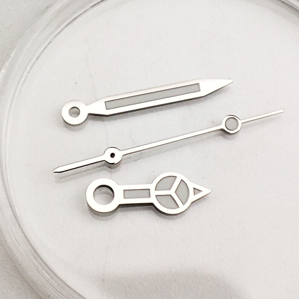 Green luminous watch hands compatible with NH35A/NH36A movement, 7.75x12x13mm for precision timekeeping.