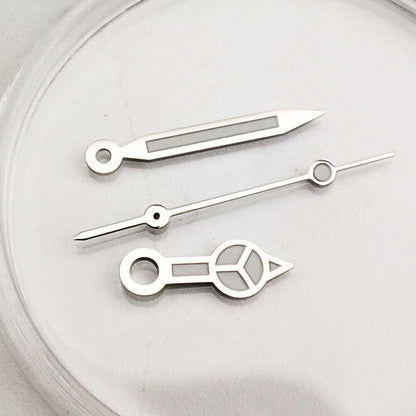 Green luminous watch hands compatible with NH35A/NH36A movement, 7.75x12x13mm for precision timekeeping.