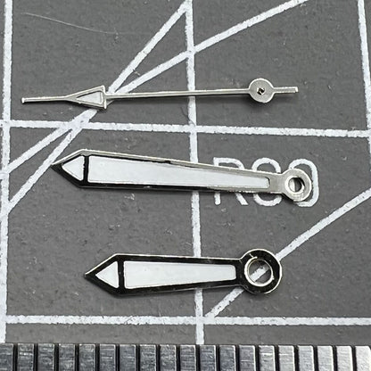 Green lume 13mm watch hands with silver trim for Miyota 2315 2035 2036 2115 2305 models