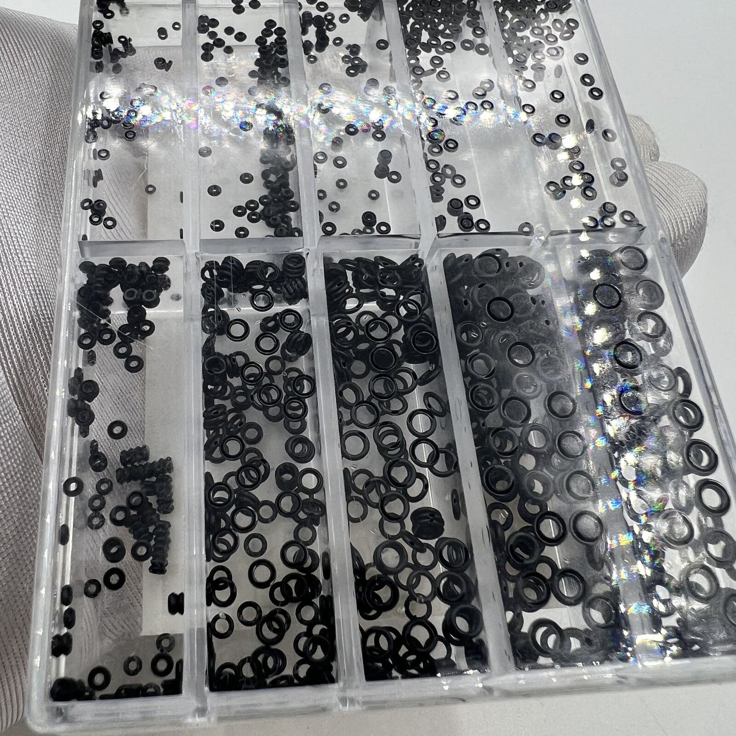 Waterproof rubber O ring gasket for watch crowns, ensures seal and protection ? assorted sizes, durable design.