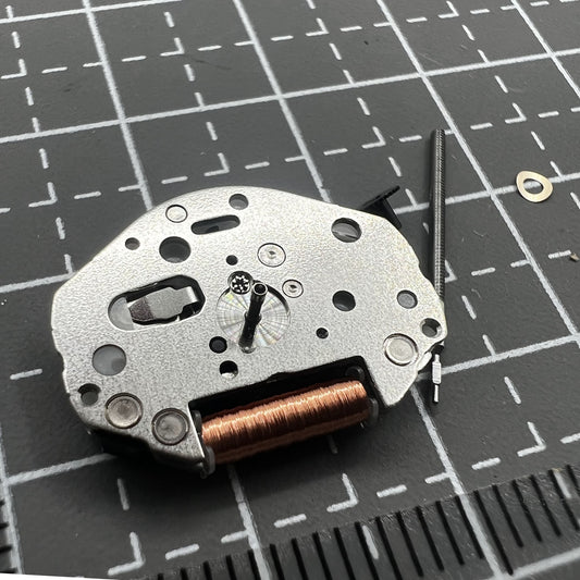 2 Stück Miyota 2033 Quarz Uhrwerk mit hohem Pinion H5 und Uhrenwelle