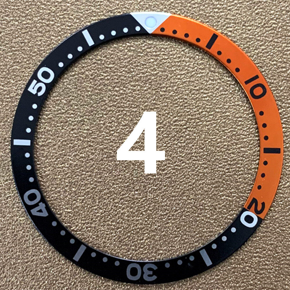 Red, blue, and black aluminum bezel insert for 39mm/32mm watch, offering durable style upgrade.