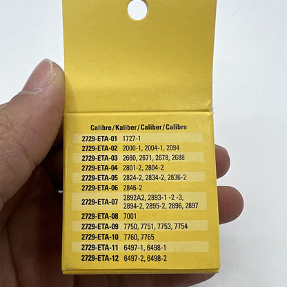 Bergeon 2729-ETA watch mainspring winder with spare barrels for ETA calibres, precision tool accessory.