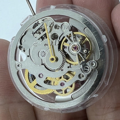 Shanghai Silver hollow watch accessory showcasing multifunctional automatic mechanical movement design.