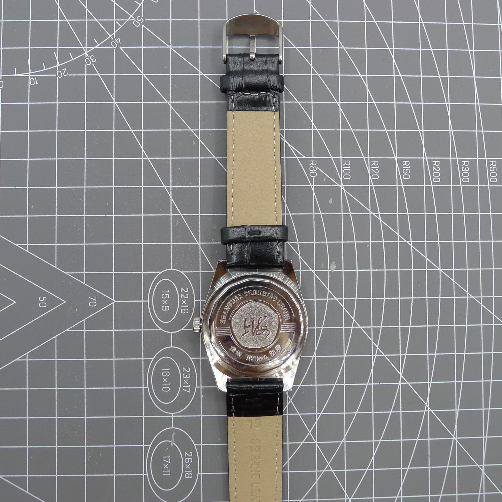 Shanghai Factory 37mm 7120 men's manual mechanical watch featuring shock-resistant design for durable everyday wear.