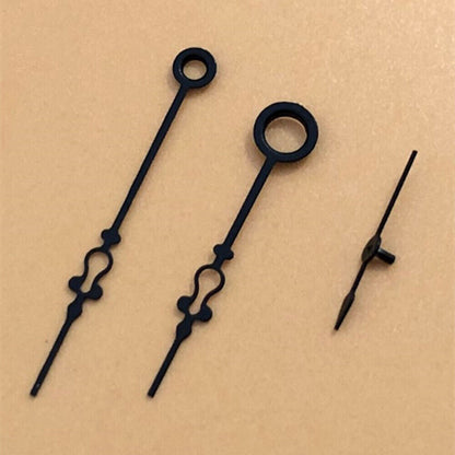 Small black floral watch hands by Seagull, compatible with ST3600, ST3621, and ETA6497/6498 movements.