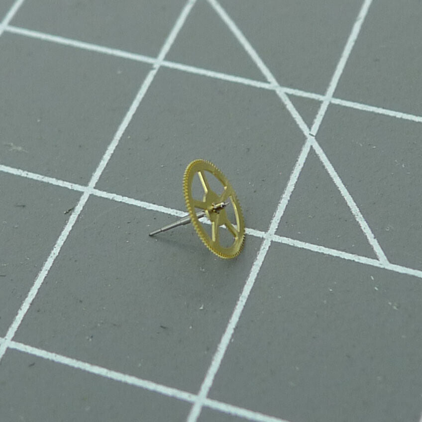 Golden 4.5H second wheels set for Miyota 82S5 82S7 movement, 3-piece watch accessory.