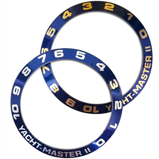 Ziffern Gold Silber Schriftart Aluminiumlegierung Uhr Lünette Einsatz Yacht-Master 2