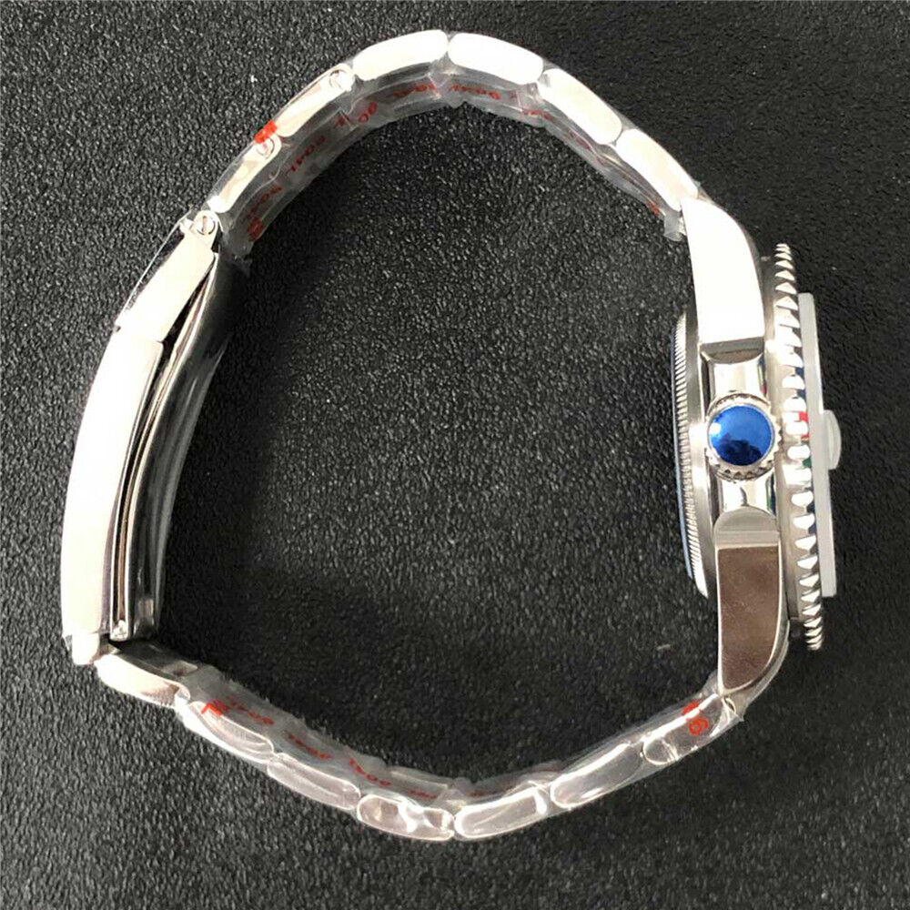 Transparent 40MM sapphire glass watch case with strap for NH35/NH36, available in 22 vibrant colors.