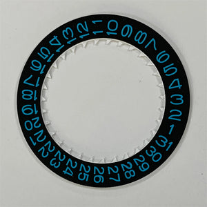 Black Background Blue Character Disk Date Wheel for NH35 NH36 Date Watch Part