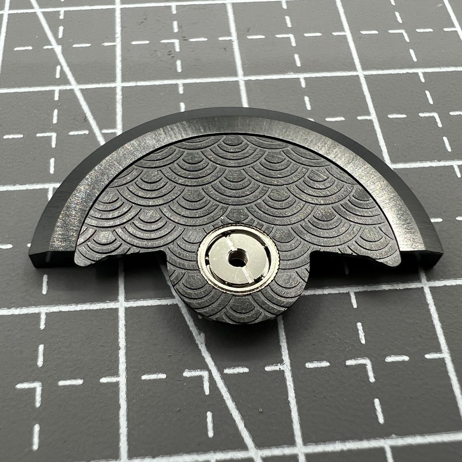 Black Sea Wave carved rotor oscillating weight for Miyota NH35 NH36 watch movements.