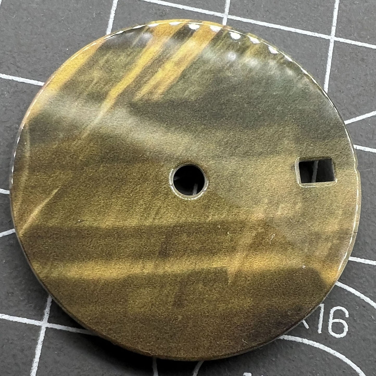 28.5mm Gradient brown and yellow enamel watch dial with copper accents for NH34 NH35 movements, enhancing Seiko watches.