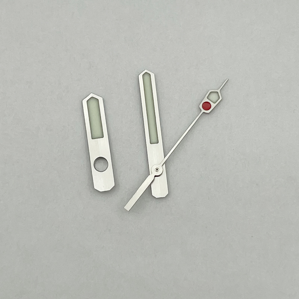 Green luminous watch hands set by P1-7-B for SPB153J1 with NH35/36/4R/6R movement, ideal for repairs