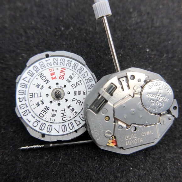 New Miyota GL02 Japan Quartz Movement Japan Made Day Date Replacement of GL00