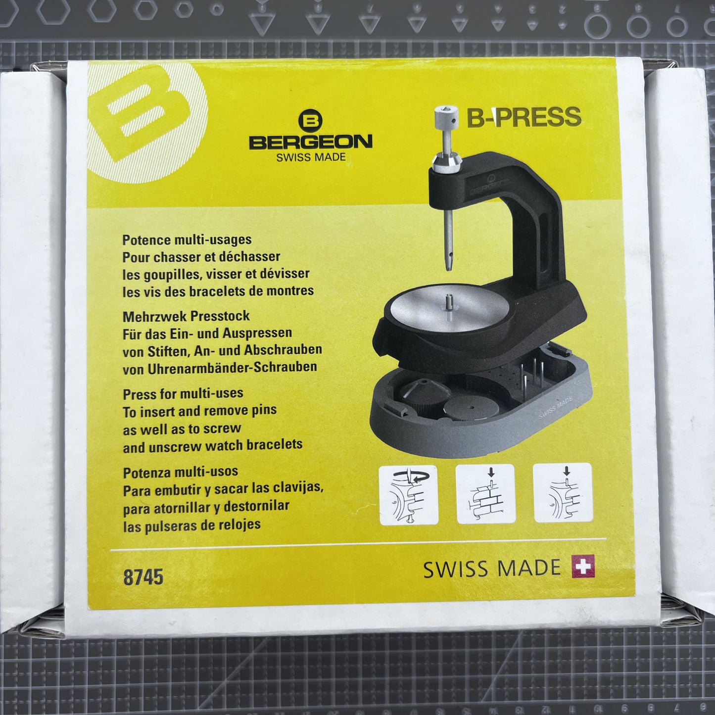 Swiss Bergeon 8745 Press Bracelet Shortening Removing Tool
