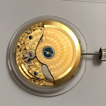 Multifunctional automatic watch with mechanical movement, 24-hour digital dial, date display at 2.