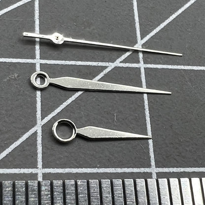 13 mm silbernes Uhrzeiger-Set ohne Leuchtmasse, passend für NH35/NH36/4R/7S-Uhrwerk, Uhrenteil 